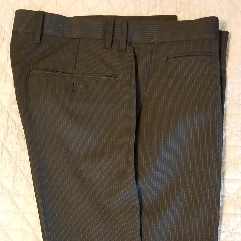 Black Penguin pinstriped dress pants